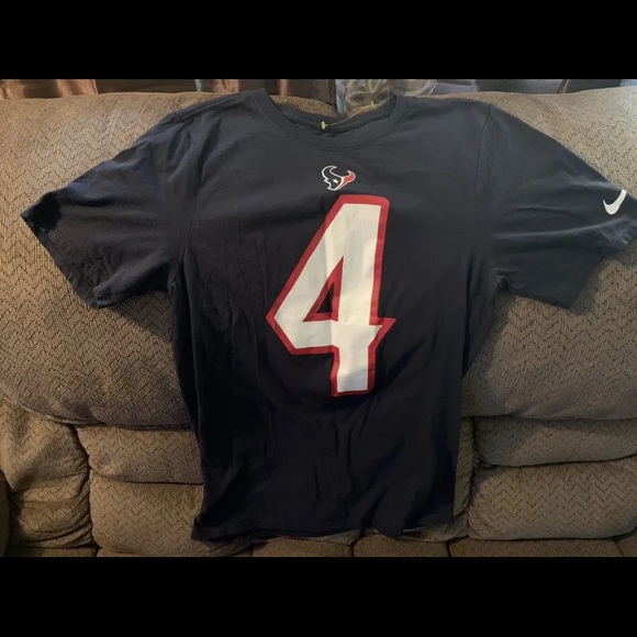 Nike Mens Deshaun Watson Houston Texans Short Sleeve T Shirt. Sz Small/blue - Picture 1 of 2
